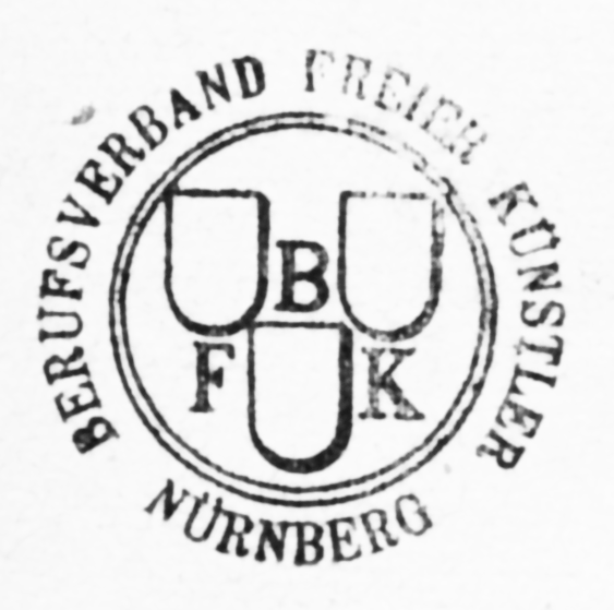 Logo des Berufsverbandes Freier Künstler Nürnberg, 1947